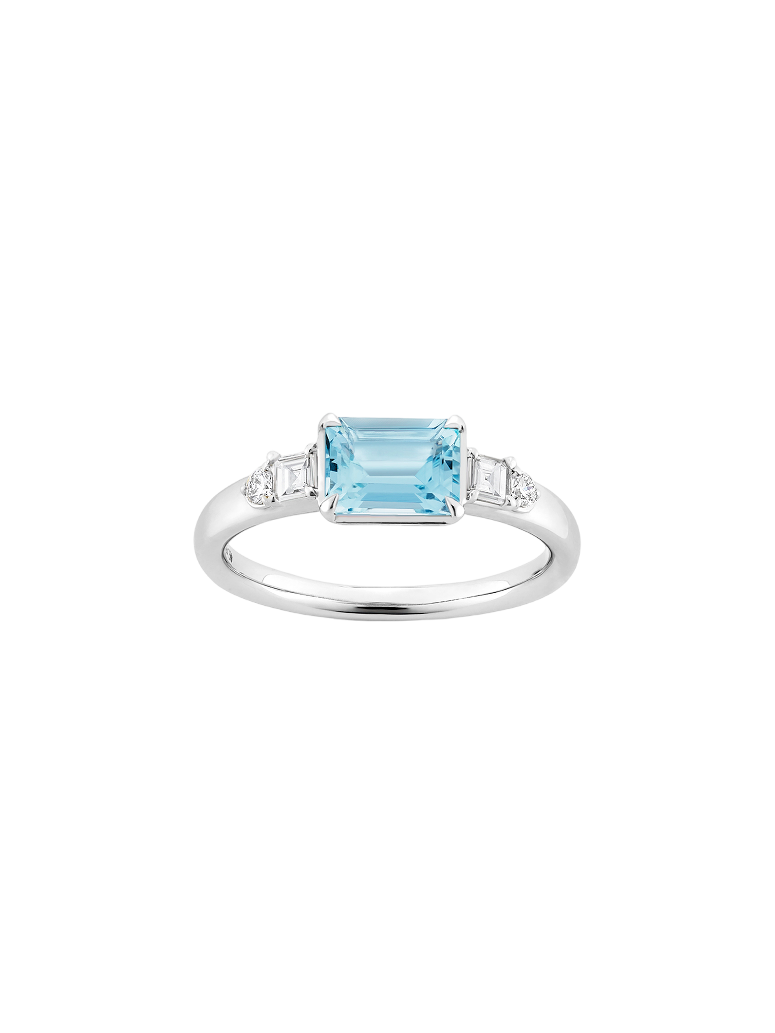 Lena aquamarine & diamond ring